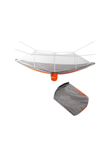 Hamak 7410 Fileli Ve Cibinlikli Pro 190x70cm Turuncu-gri