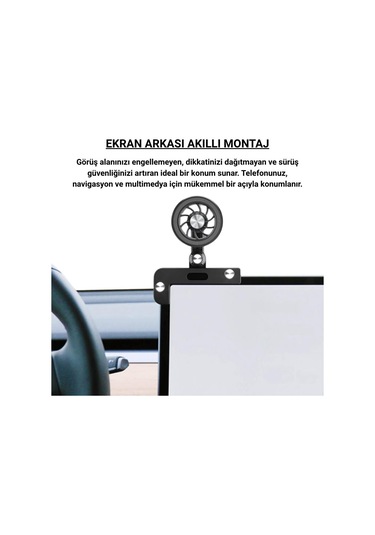 Polham Tesla Model Y, Model S, Model X, Model 3 Ekranı İle Uyumlu Manyetik Telefon Tutucu, Titremez Sarsılmaz