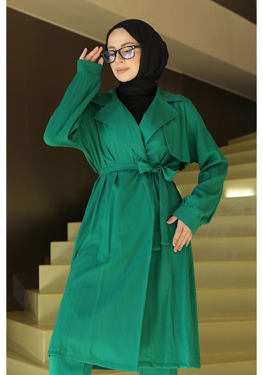 Ay Parça Detaylı Takım Yeşil Yeşil