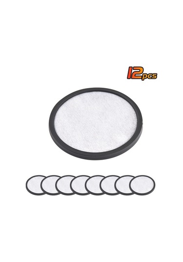 Fastbuy Mr. Coffee Uyumlu 12'li Karbon Fiber Kahve Filtresi, Beyaz, 8.3x0.4cm Beyaz