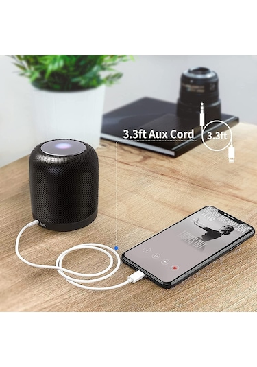Lightning To 3.5mm Aux Kablosu Dönüştürücü 1 Metre Beyaz