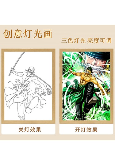 Karikatür One Piece Nika Luffy Gear 5 Işık Lambası Zoro Ace Hediye 4 Çok Renkli