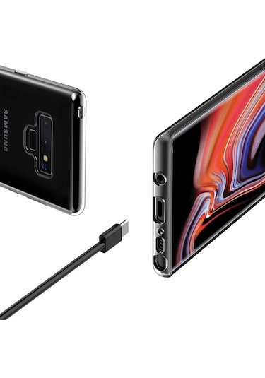 Samsung Galaxy Uyumlu Note 9 Kılıf Zore Şeffaf Süper Silikon Kapak