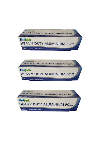 Burpak Heavy Duty Ağır Hizmet Tipi Alüminyum Folyo 18 Mikron 3'lü 30 CM x 150 M
