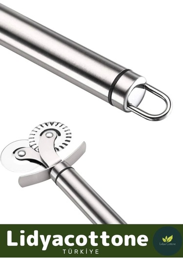 Çift Başlıklı Hamur Ruleti Pizza Kesme Aparatı Mantı Kesme Bıçağı