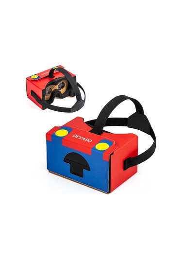 Devaso Nintendo Anahtarı Için Lcd/oled Vr Gözlük Oluklu Kağıt + Elastik Kumaş + Sünger Sanal Gerçeklik Gözlüğü