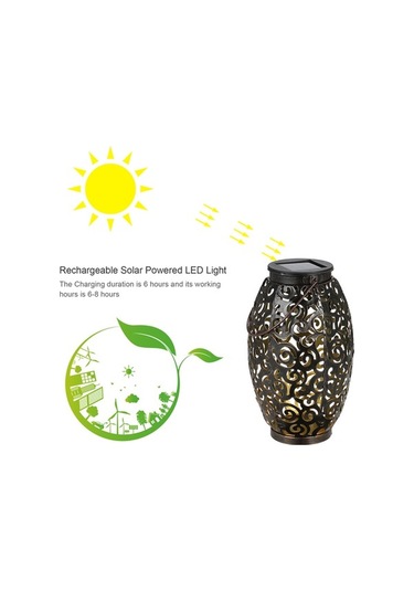 Novahub Ip44 Su Direnci Güneş Enerjisi Led Fener, Veranda Bahçe Avlusu Yolu Asılı Lamba