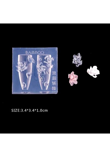 1 Adet Çiçek Şerit Gül Lale Kalıp Zambak 3d Akrilik Kalıp Papatya Gül Nail Art Süslemeleri Çivi Dıy Silikon Çivi Kalıp Derin Mavi