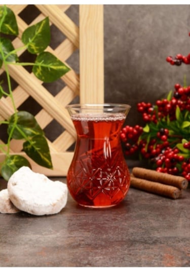 Paşabahçe Timeless Kesme Kristal Çay Bardağı - 12 Li Çay Bardak 42881 Şeffaf