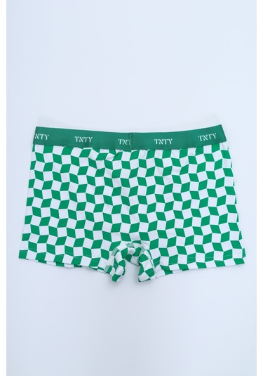 Toontoy Erkek Çocuk Baklava Desenli Baskılı 4lü Paket Boxer Çok Renkli