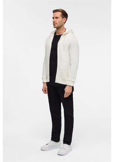 SÜVARİ Beyaz Regular Düz Bisiklet Yaka Sweatshirt Beyaz