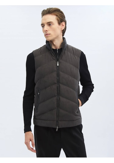 Kip Antrasit Dokuma Spor Yelek 4228558