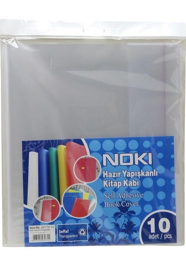 Noki Hazır Yapışkanlı Kitap Kabı 10 Adet Şeffaf