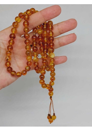Kehribar Taşı Tesbih 99'luk 8mm 23475 Mor