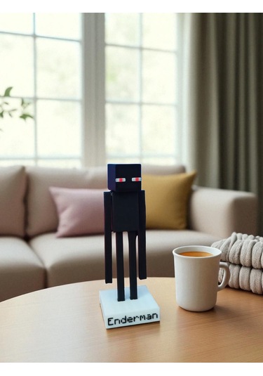 Minecraft Enderman Figürü El Yapımı Oyun Karakteri