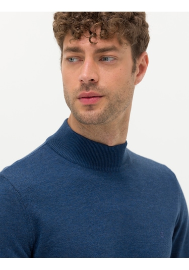 Pierre Cardin Erkek İndigo Melanj Triko Kazak 50276161-vr155 İndigo Melanj