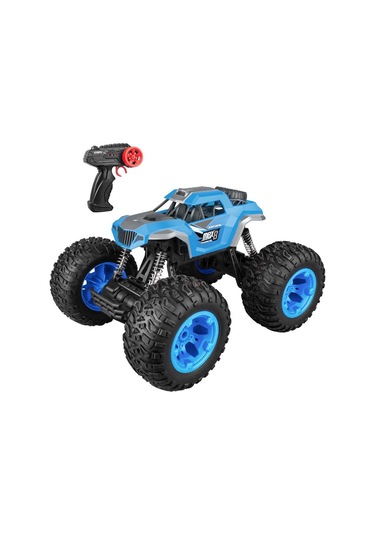 Kumandalı 33 Cm Dev Off-road Araba 15km/h Hızlı, Şarjlı, 2.4ghz Rc Tırmanıcı Arazi Aracı 9030-3f - Mavi