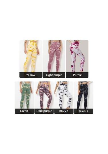 Kosona Kadın Spor Eşofmanı: Yoğun Egzersiz İçin Yüksek Bel, Kalça Kaldıran, Dikişsiz Zarf Tipi, Çift Boyama Desenli Mor Antrenman Taytları Koyu Mor