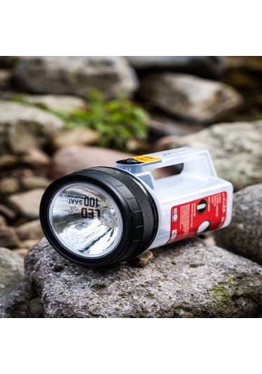 Nurgaz Ng-181 Campout Pilli Led Kamp El Feneri Suya Dayanıklı Siyah