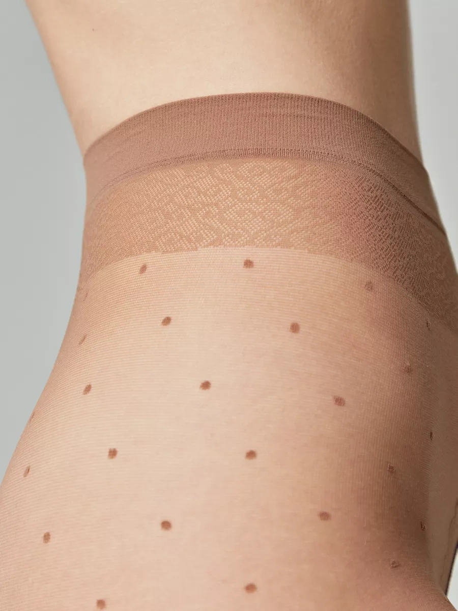 Conte Elegant Fantasy Dots Puantiyeli Külotlu Çoraplar 173995026 Bronz Rengi