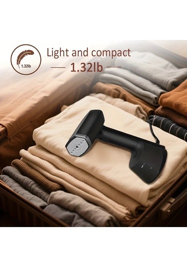 Honeybeeshop Ab Siyah Giysi Buharlayıcı Taşınabilir El Tipi Kıyafet Ütüsü 220 240v Eu Fiş 30 Saniyede Hızlı Isınma 270ml Su Haznesi Ev Seyahat