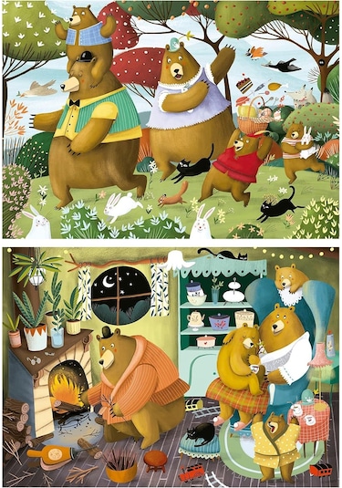 Educa Puzzle - 2x20 Parça Orman Masalları - 3-5 Yaş Kız Ve Erkek Çoduk 1 Adet