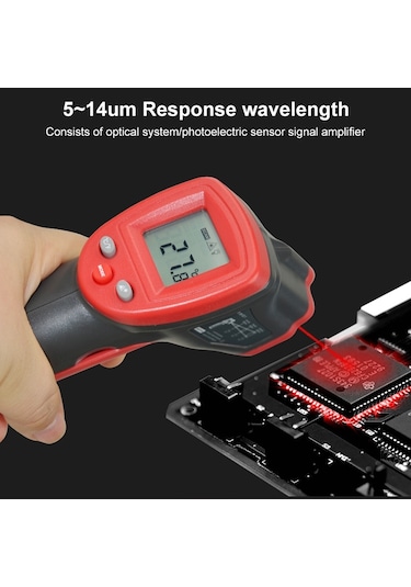 Wintact Wt320 -50 Derece C 380 Derece C El Taşınabilir Dış Mekan Temassız Dijital Kızılötesi Termometre
