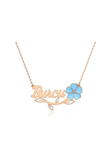 Unutma Beni Çiçeği İsimli Rose Gümüş Kolye Rose