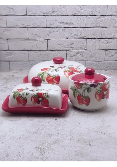 Rosenberg Kapaklı Ve Kaşıklı Şekerlik, 500 Ml 374239855 Kırmızı