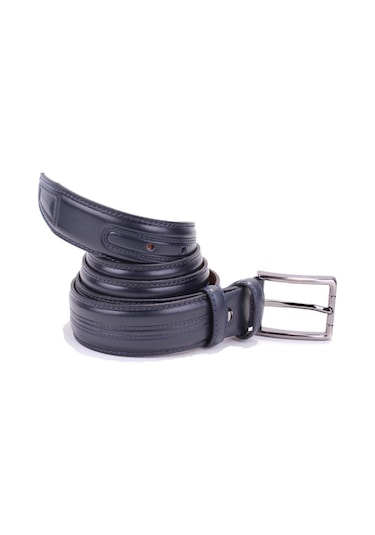 Dagoster DMK26-305DG Lacivert 3.5 CM Hakiki Deri Erkek Kemer Lacivert