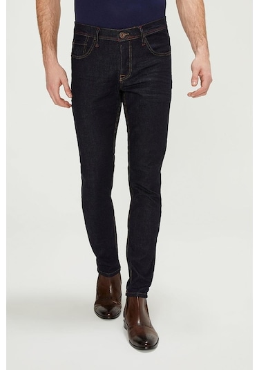 Düz Renk Erkek Kot Pantolon Mavi