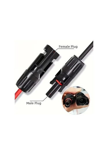 Xuweiwei 5m Mc4 Sarj Kablosu 12awg Uv Direncli Guclu Solar Panel Kablosu Erkek Disi Konnektor