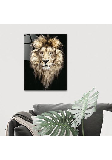 Decorita Hayvanlar | Cam Tablo | Aslan