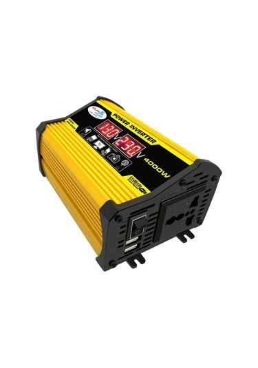 Sones Legend Iı Nesil 12v - 220v 4000w Araç Güç Çeviricisi Siyah Sarı