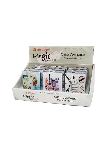 Sulu Simli Kapaklı Dikdörtgen Cep Makyaj Aynası Go50608744770 Çok Renkli