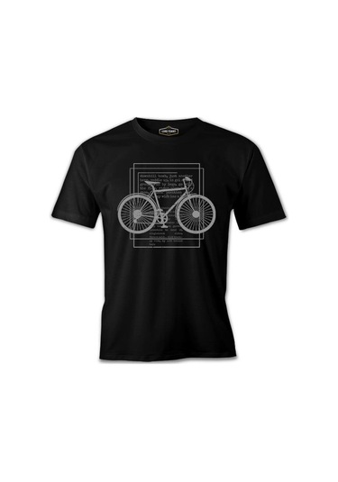 Bicycle Downhill Siyah Erkek Tshirt 001