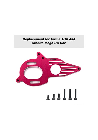 Samdoo Arrma Granite Mega 1/10 4x4 İçin Alüminyum Motor Soğutucu Tabanı Kırmızı - Bjm106