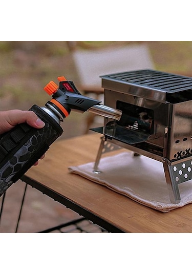 Barbekü Meşalesi Sıcaklığa Dayanıklı Klip Tipi Taşınabilir Alev Ayarlanabilir Evrens Anti-pas Yüksek Sertlik Kamp Çakmağı 56408719 Siyah