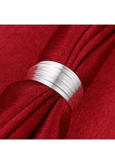 925 Ayar Gümüş Ayarlanabilir Minimalist Çok Katmanlı Yüzük