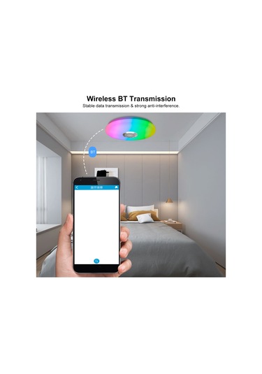 Modern Plafonyer Tavan Lambası Akıllı Bt Bağlantısı Müzik Çalar Kubbe Çok Renkli