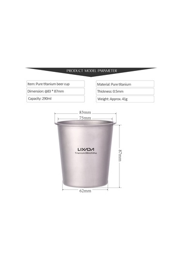 Jokmae Titanyum Seyahat Kupası Kamp Ve Yürüyüş İçin Ideal Çok Renkli