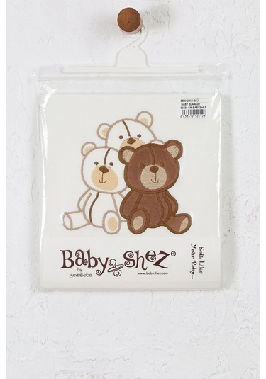 %100 Pamuklu Yenidoğan Çift Katlı Penye Bebek Battaniyesi Sb 512 Krem