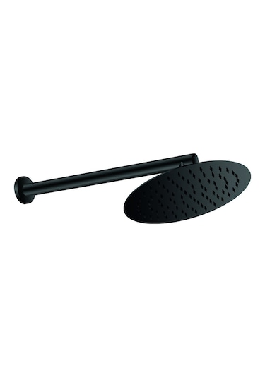 Gpd Ankastre Duş Başlığı Oval Slim Metal 25 Cm Siyah Ads30-s Siyah