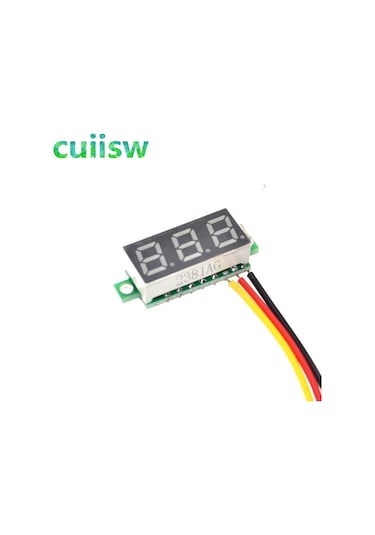 Yeşil-0.28 İnç Dc 0-100 V 3-wire Mini Ölçer Gerilim Ölçer Voltmetre Led Ekran Dijital Panel Voltmetre Metre Dedektörü Monitör Araçları