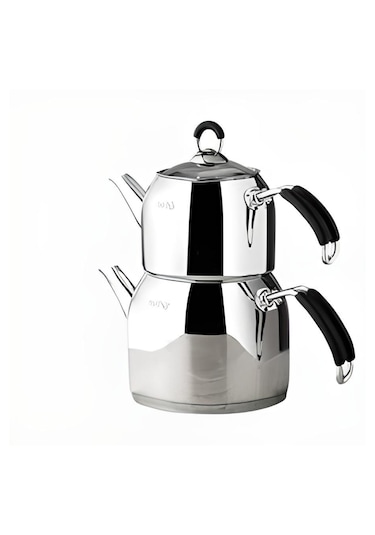 Nehir 29006 Maxi Modern Çelik Çaydanlık Takımı Çelik