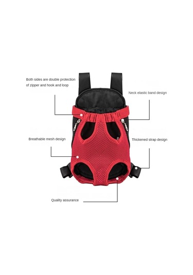 Çift Omuz Nefes Taşınabilir Seyahat Pet Köpek Taşıyıcı Sırt Çantası Örgü Pink S