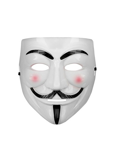 Go İthalat Beyaz Renk Pembe Yanaklı İthal V For Vendetta Maskesi 0 - 99