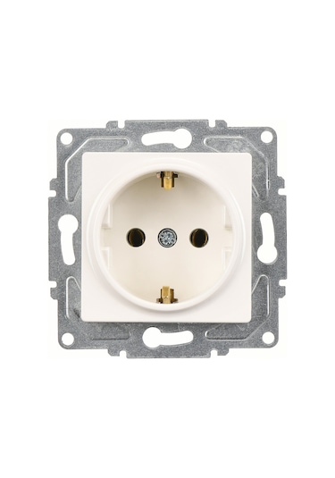 Günsan Eqona Fildişi Beyazı Topraklı Priz Mekanizma