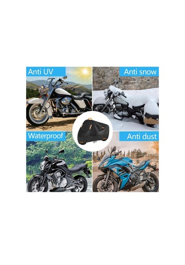 Suntek 210D Motosiklet Örtüsü Rüzgar Geçirmez Tokalar Koruyucu M