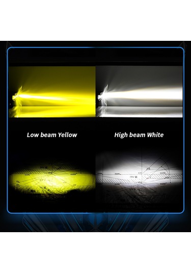 Hallow-2 Adet Motosiklet Işık Led Spot Çift Renkli Yüksek/düşük Lmk00328